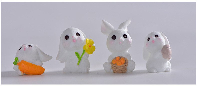 Миниатюрная фигурка, милые мультяшные белые кролики, микропейзажные украшения, украшение для дома, декор комнаты «сделай сам», аксессуары для стола 
Миниатюрная фигурка, милые мультяшные белые кролики, микропейзажные украшения, украшение для дома, декор комнаты «сделай сам», аксессуары для стола
