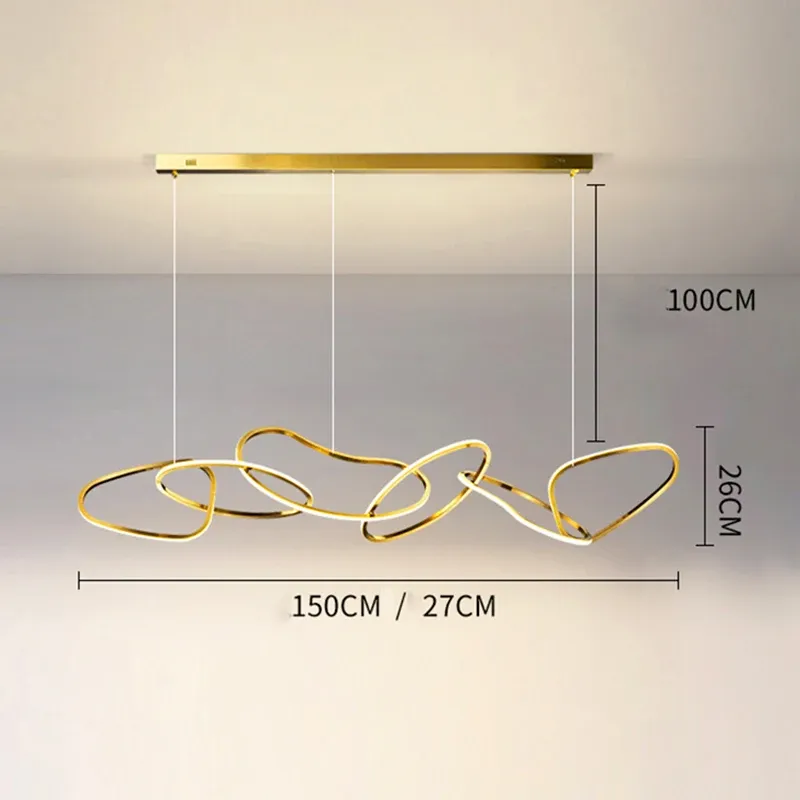Подвесной светильник YongYing Lumin, золотой, металл+акрил 
Подвесной светильник YongYing Lumin, золотой, металл+акрил