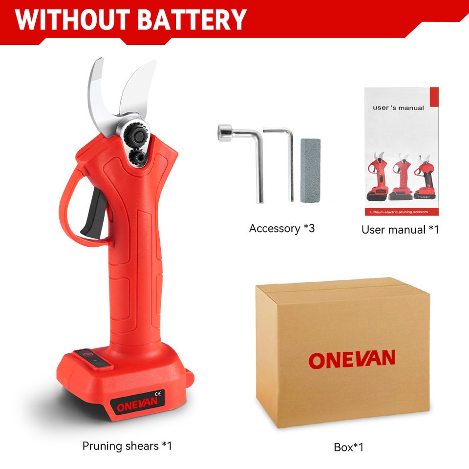 ONEVAN Бесщеточные электрические секаторы 30 мм 2 передачи
ONEVAN Бесщеточные электрические секаторы 30 мм 2 передачи