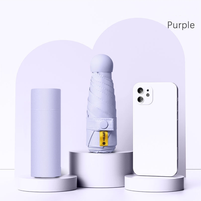 Складной мини-зонт XMSJ UPF50+, виниловый 
Складной мини-зонт XMSJ UPF50+, виниловый