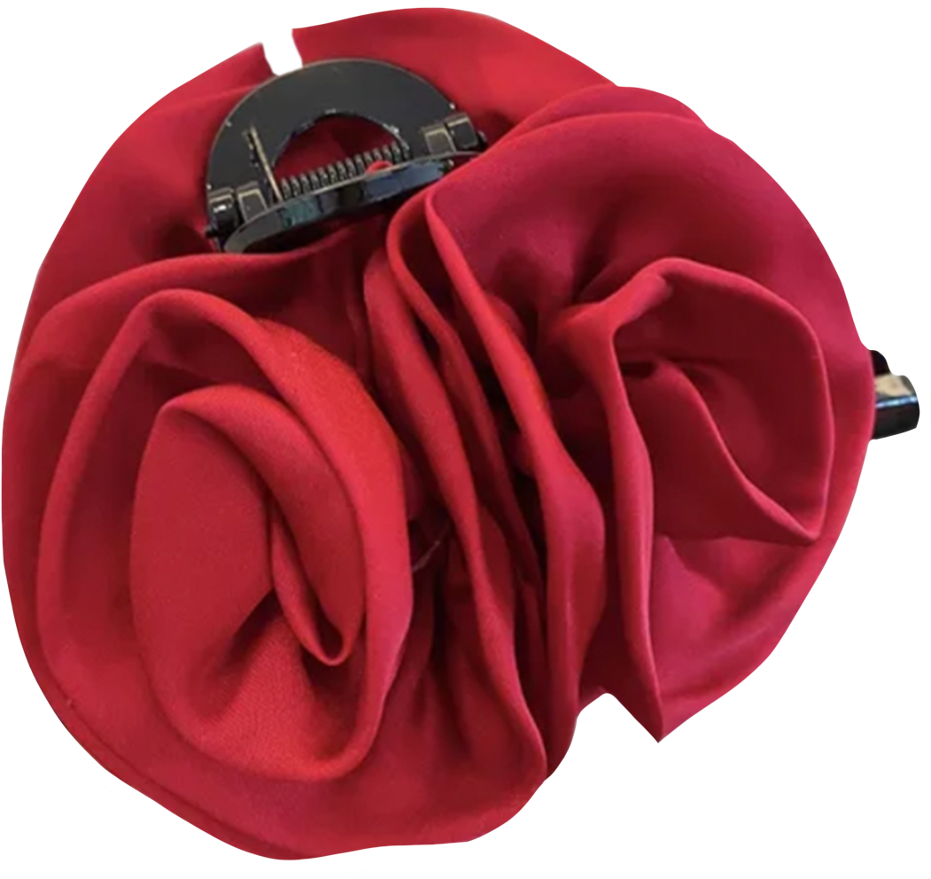 Заколка-цветок из ткани