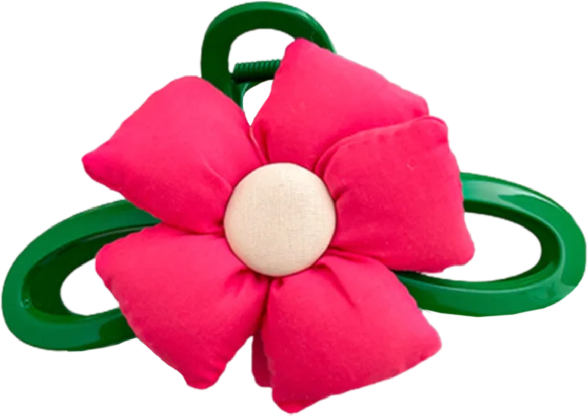 Заколка-крабик с цветком 