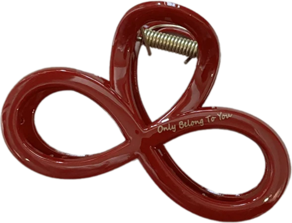 Заколка-крабик красная 