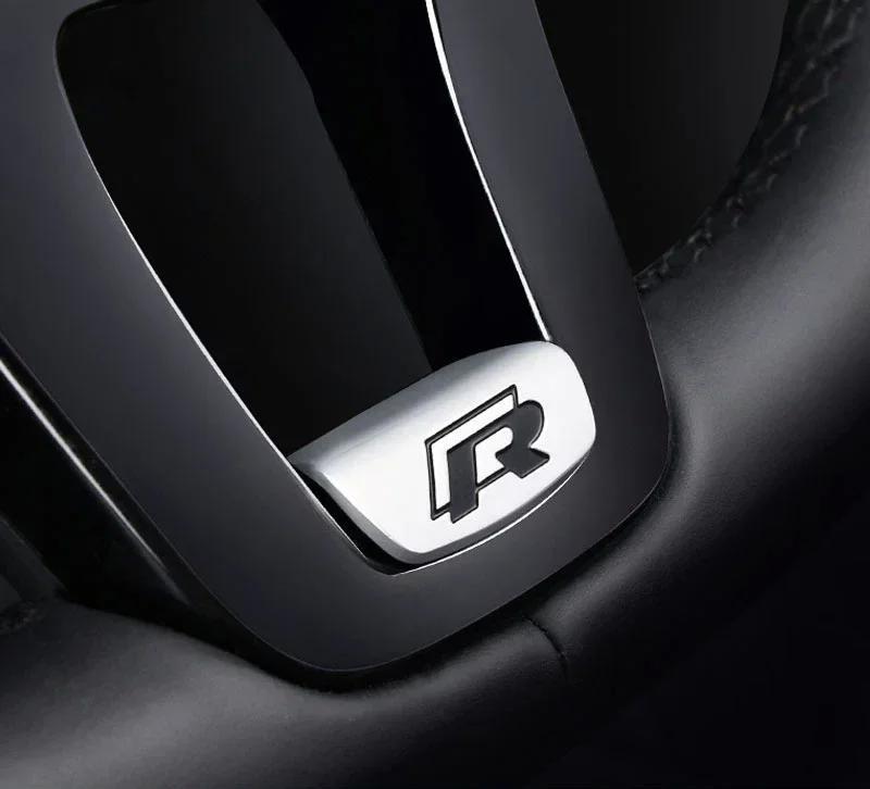 

3D алюминиевый сплав Rline эмблема автомобиля наклейка на руль аксессуары для Volkswagen GTI Polo Golf Passat Scirocco Jetta Beetle
