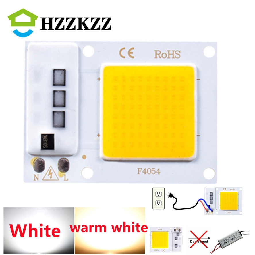 

Светодиодные чипы COB F4054 теплый белый 220В