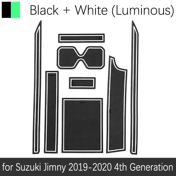 

Нескользящий Резиновый коврик для ворот Suzuki Jimny JB64 JB74 2019 2020, прокладки для канавки чашки, отверстие, подушка, подставка, подставка, автомобильные аксессуары, наклейка