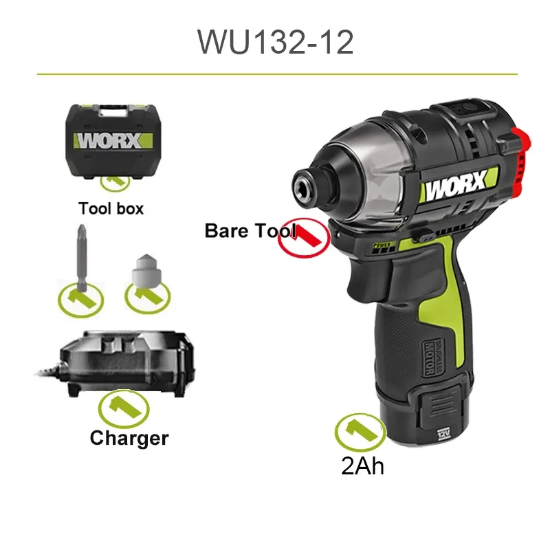 

Бесщеточная ударная отвертка Worx WU132