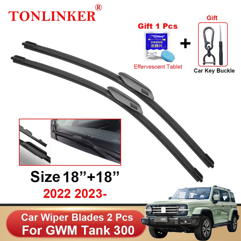 

Щетки стеклоочистителя TONLINKER для GWM TANK 300 2022 2023 2,0 AT 4WD, автомобильные аксессуары, щетки стеклоочистителя переднего стекла, товары для резки
