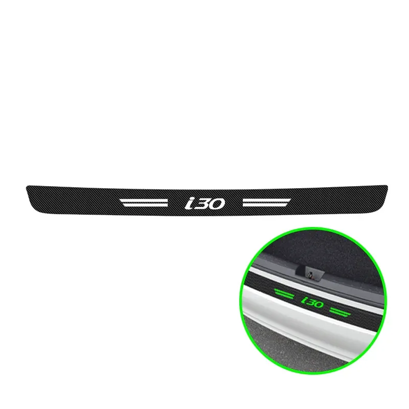 

Светящаяся автомобильная наклейка для Hyundai ix35 i30, порог багажника, полоски для защиты от царапин, устойчивые к царапинам наклейки, автоаксессуары