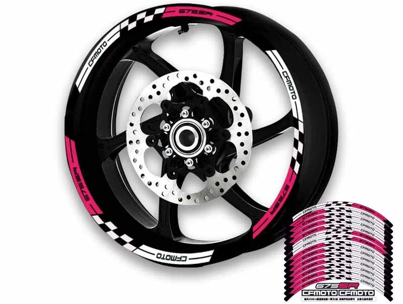 

Для CFMOTO 675SR-S мотоциклетный светоотражающий обод колеса в полоску наклейка наклейка спереди и сзади полный комплект