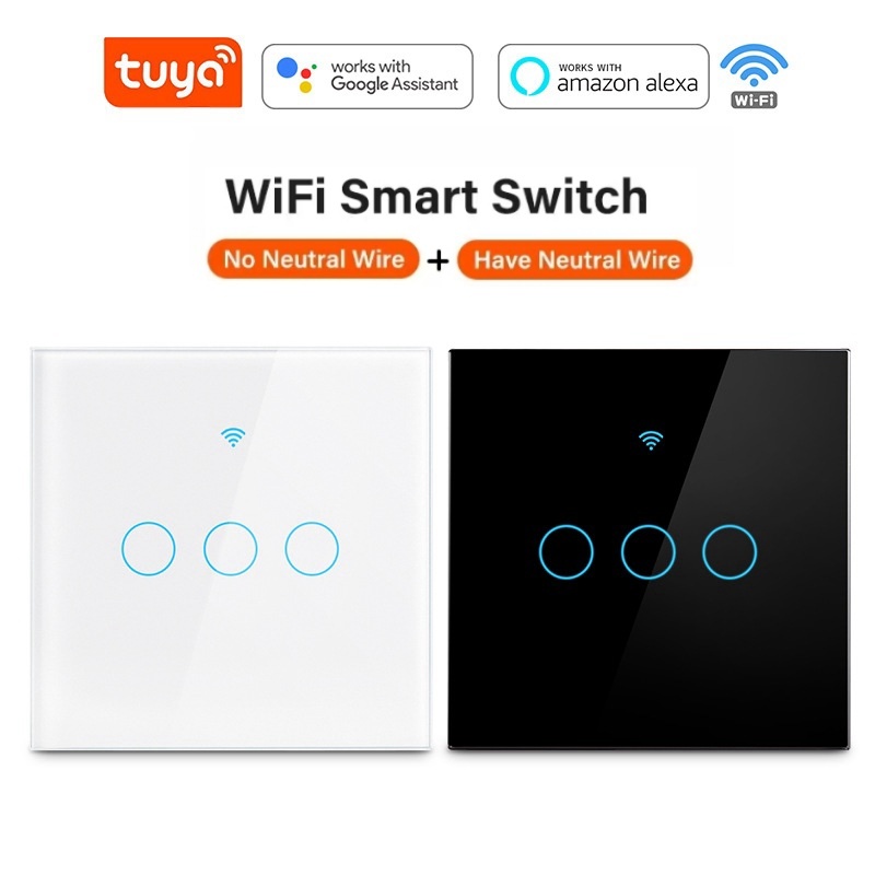 

Умный выключатель света SCRIOR Tuya Wi-Fi 1/2/3/4 клавиши