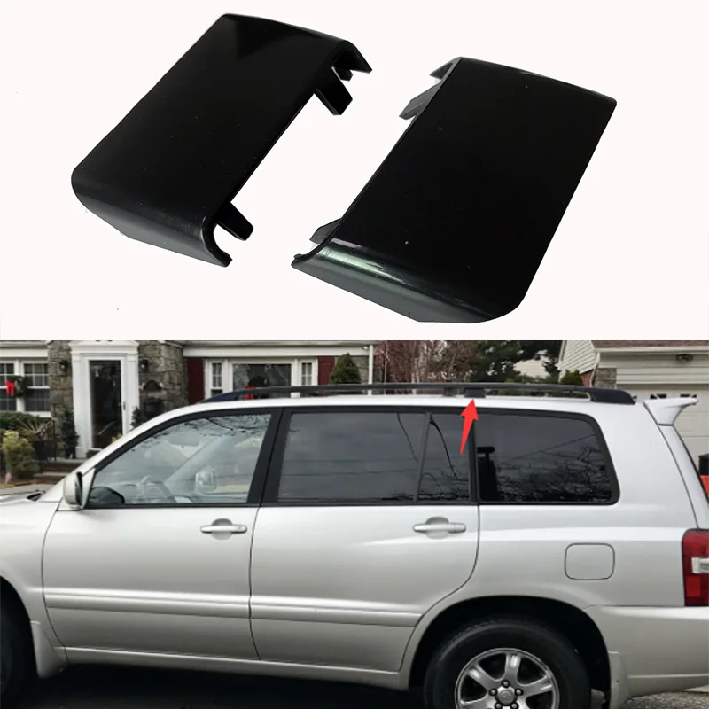 

Для Toyota Highlander 1998 1999 2000- 2007 черная Центральная крыша рельсовая стойка с зажимом крышка пассажирского водителя боковые средние крышки 63495-48010