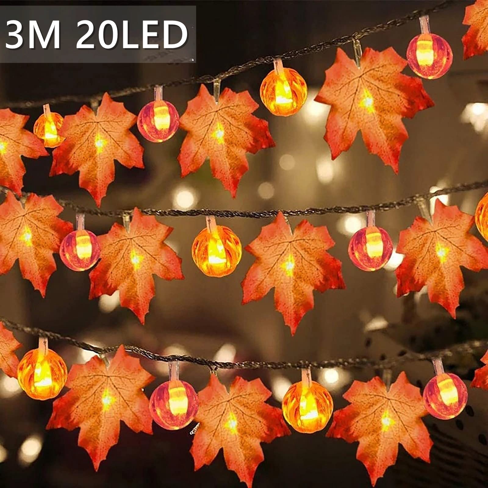 

LED Гирлянда Тыква Кленовый Лист 3 м 20 ламп