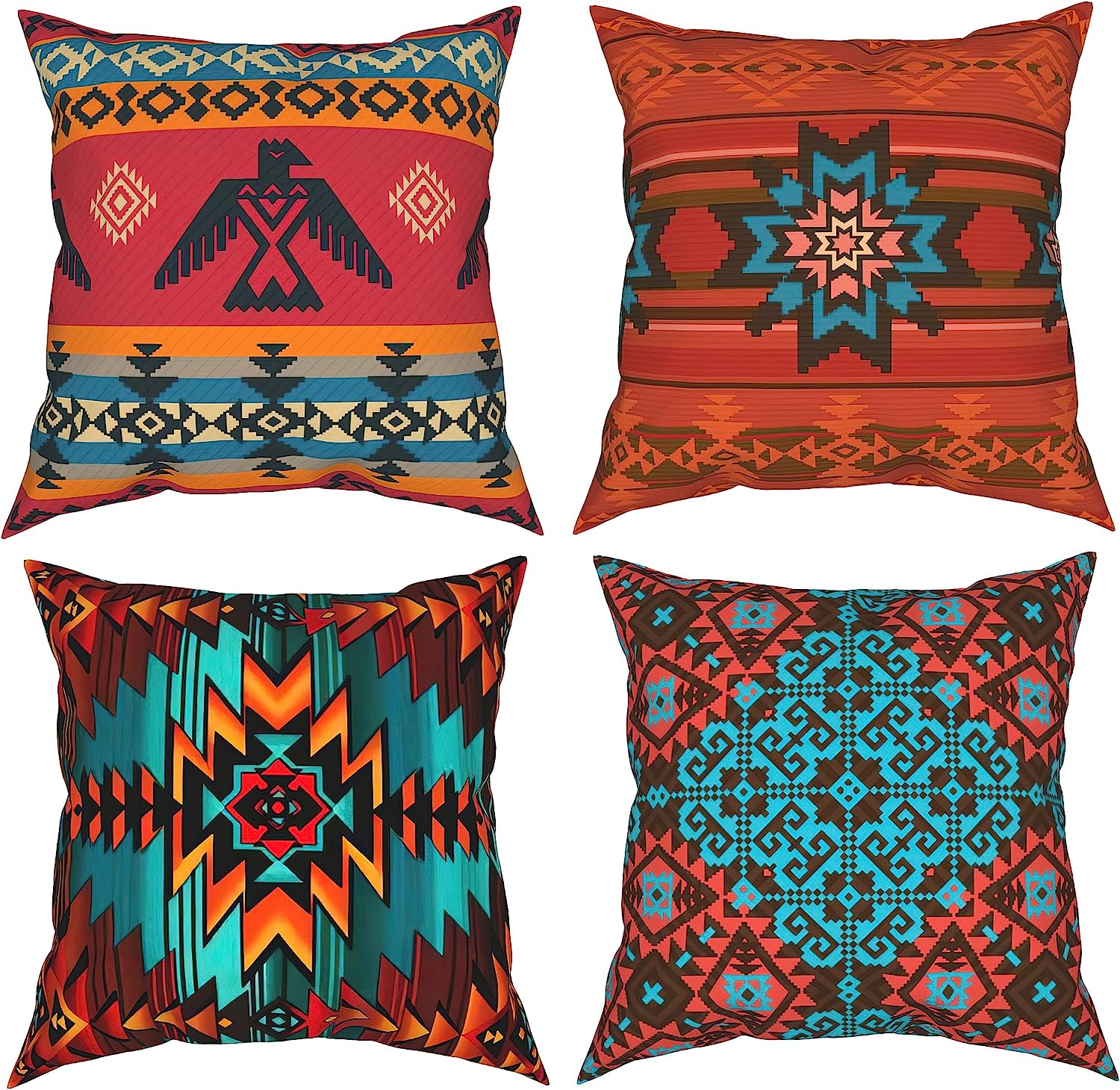 

Чехлы для диванных подушек Boho набор из 4 штук