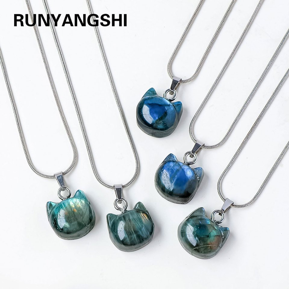 

Подвеска из лабрадорита в форме кошки Runyangshi