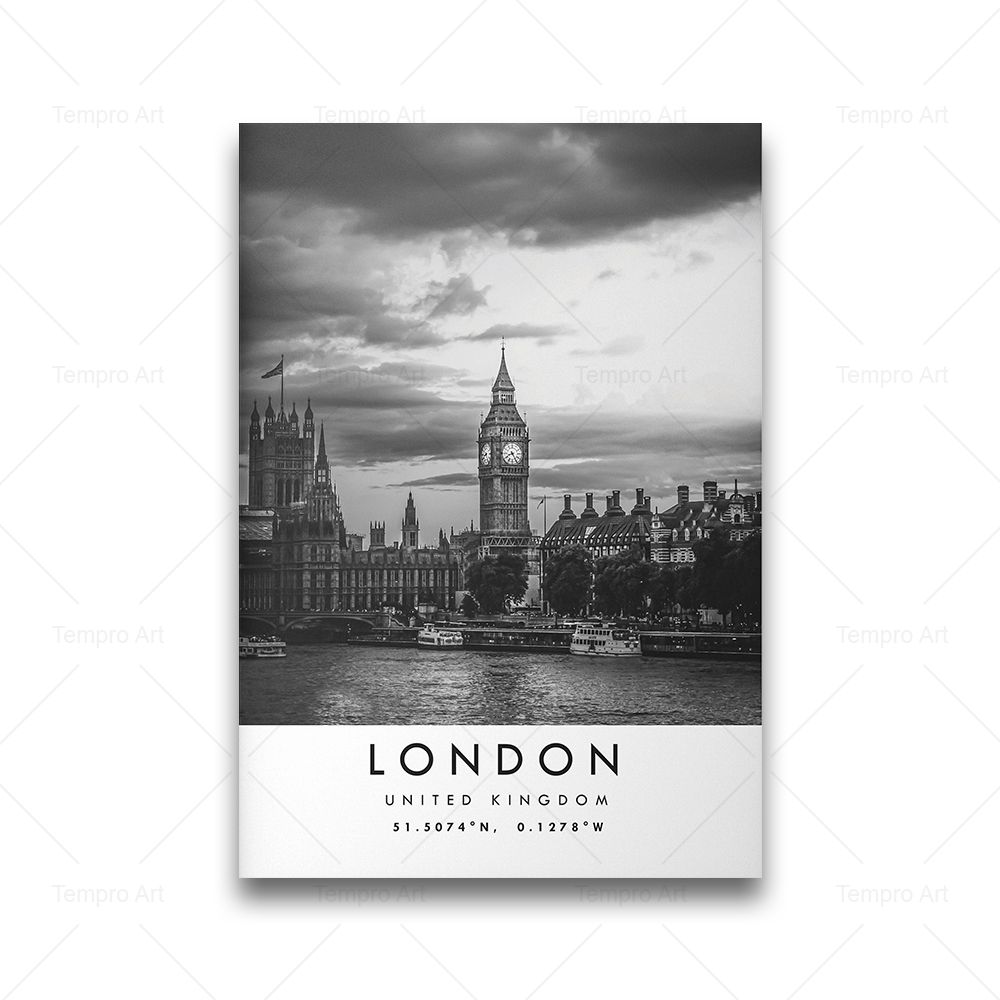 

Черно-белый постер "Пейзажи мира"