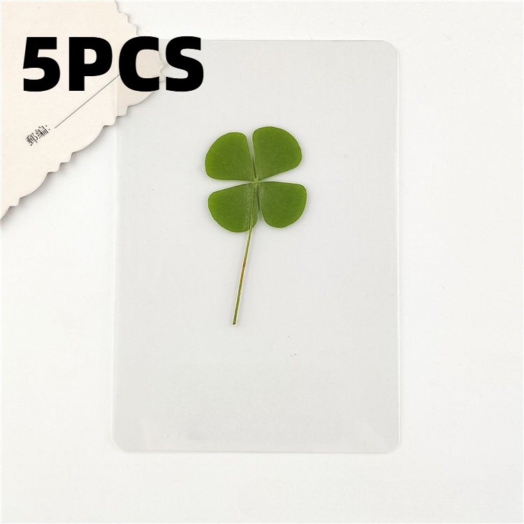 

3/5 шт., закладки для образцов Lucky Clover, прозрачные акриловые открытки желаний, канцелярские принадлежности, праздничные открытки, подарки, аксессуары для книг