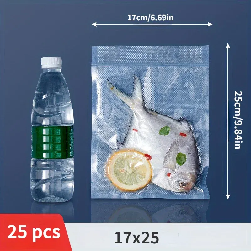 

25 Шт. Пакеты С Вакуумным Упаковщиком Для Пищевых Продуктов, Кухонные Пакеты Для Хранения