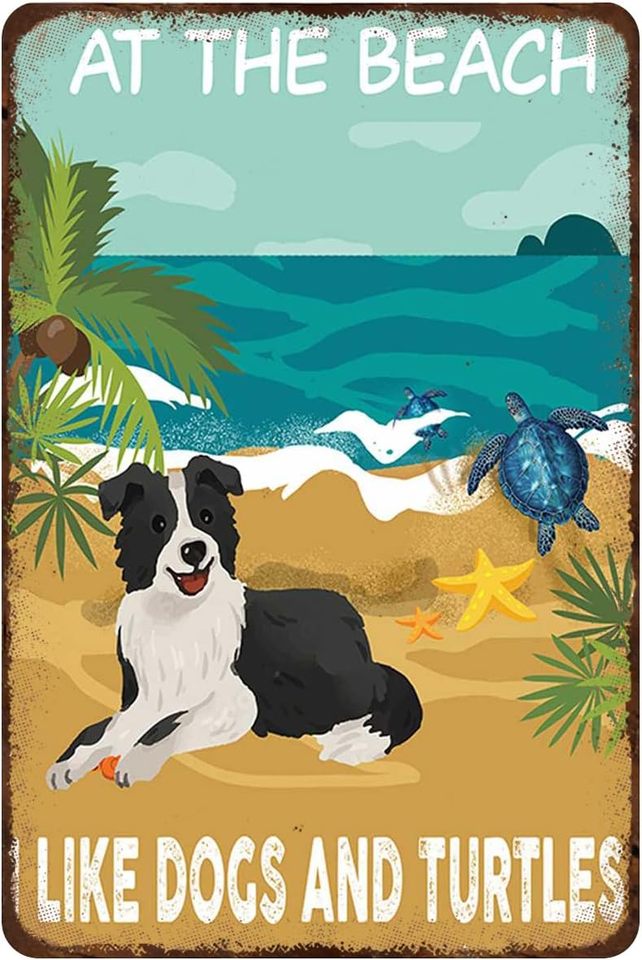 

Винтажный металлический знак "Border Collie", для кухни