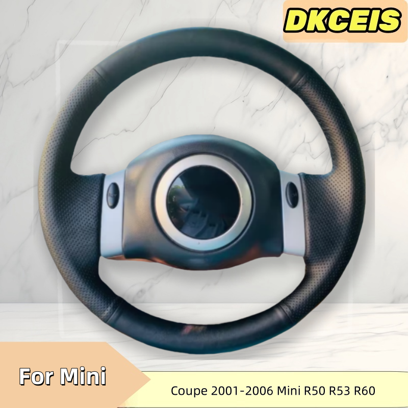 

Черная дышащая искусственная кожа для мини-купе 2001-2006 Mini R50 R53 R60 чехол для рулевого колеса