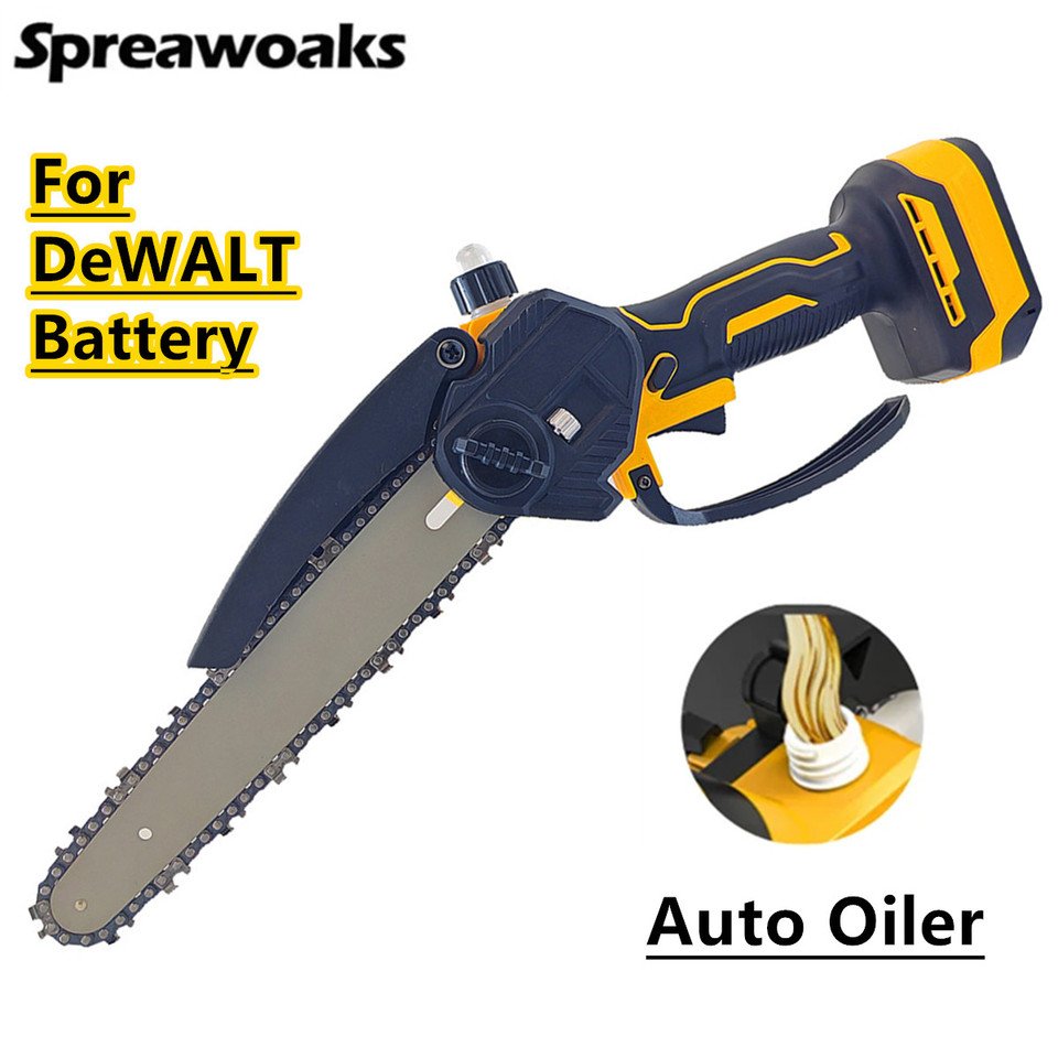 

Для DeWALT 20 В 18 В аккумулятор 8 дюймов бесщеточная бензопила автоматическая масленка электрическая садовая цепная пила обрезка аккумуляторные электроинструменты