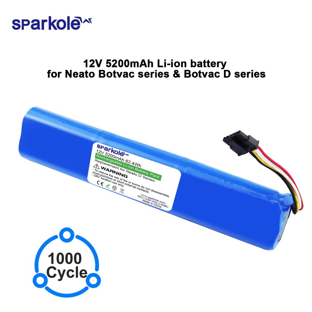 

Сменный литий-ионный аккумулятор Sparkole 12 В 5200 мАч для пылесосов Neato BotVac 70e 75 80 85 D75 D85 серии neato Botvac D