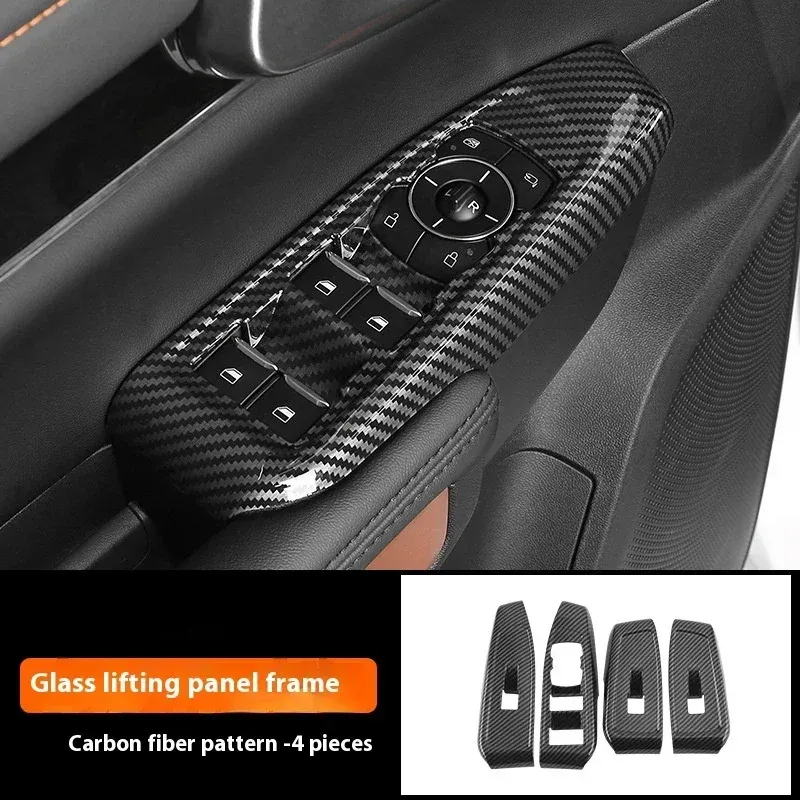 

Для Ford Ranger Wildtrak T9 2023 2024, внутренняя модификация из углеродного волокна, центральная крышка панели переключения передач, LHD RHD, доступна