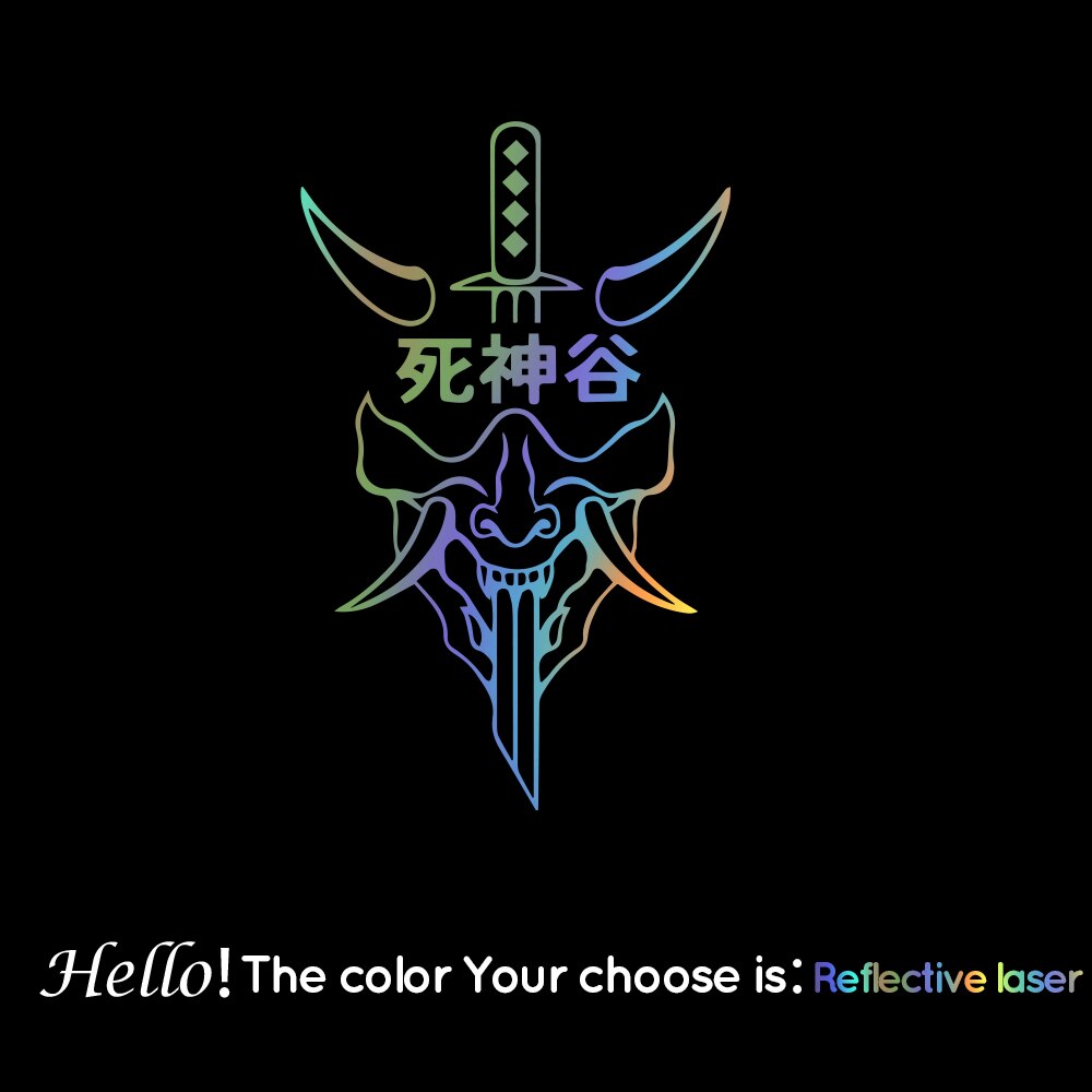 

Японская автомобильная наклейка JDM Shinigami Valley, автомобильные аксессуары, виниловые наклейки дьявола для ветрового стекла