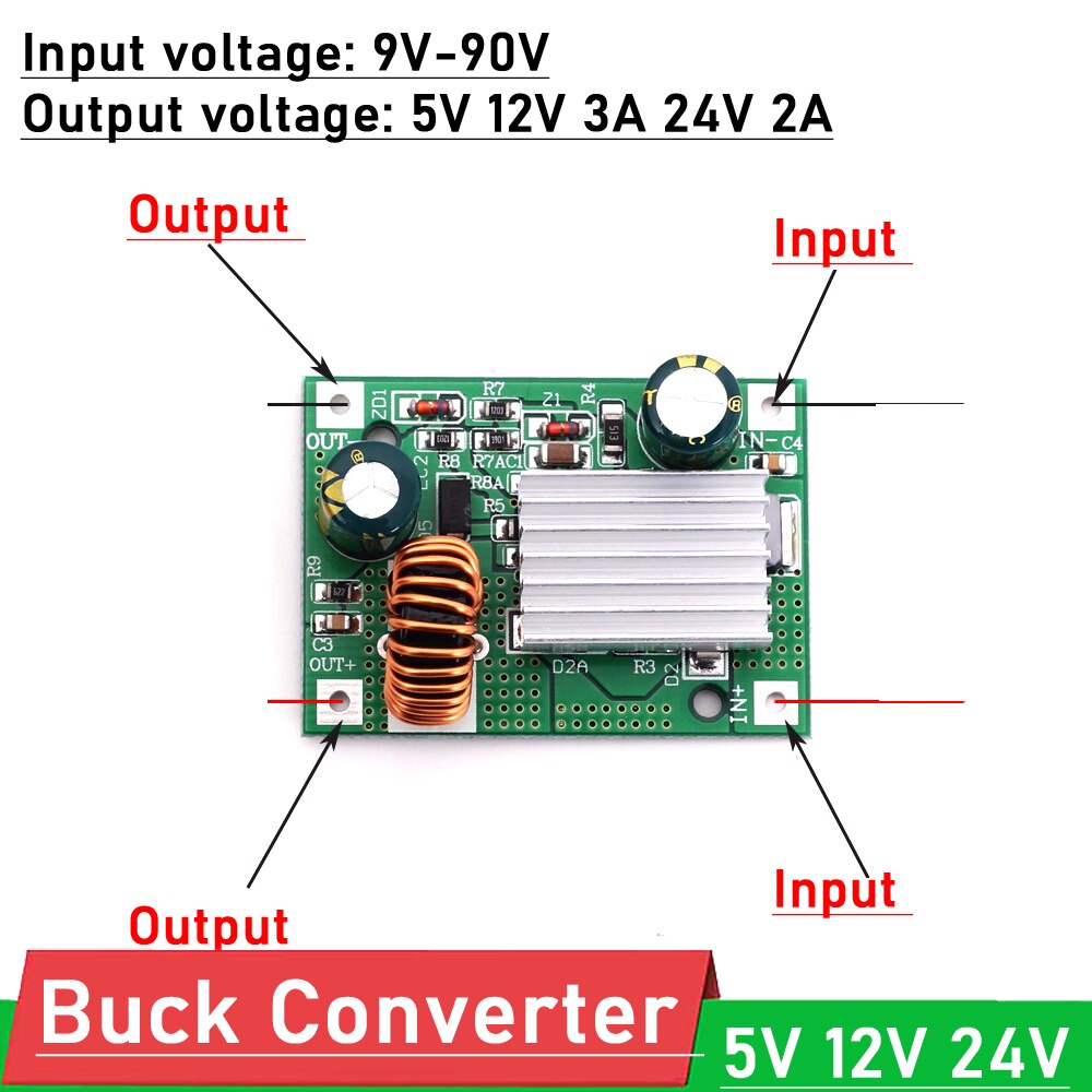 

Понижающий преобразователь Buck Converter 5В 12В 3А