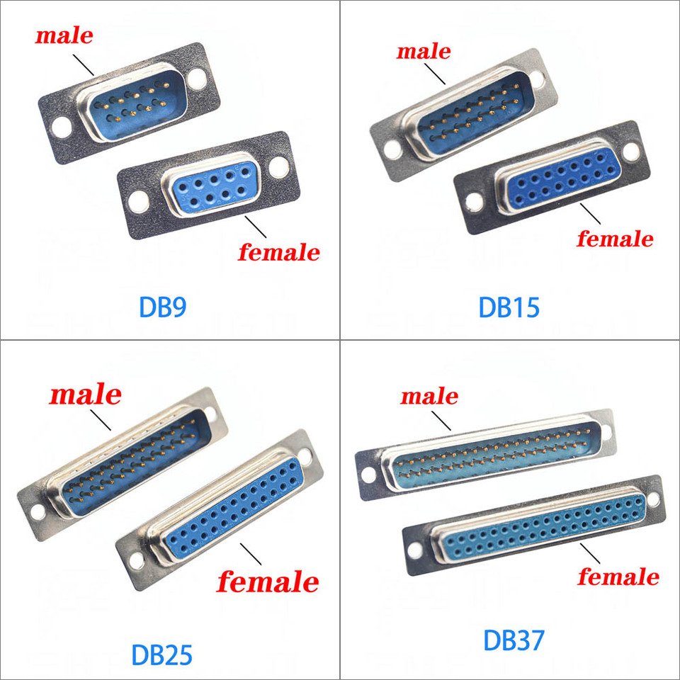 

LAJQTAO DB9 DB15 DB25 DB37 RS232 Серiельный разъем адаптер