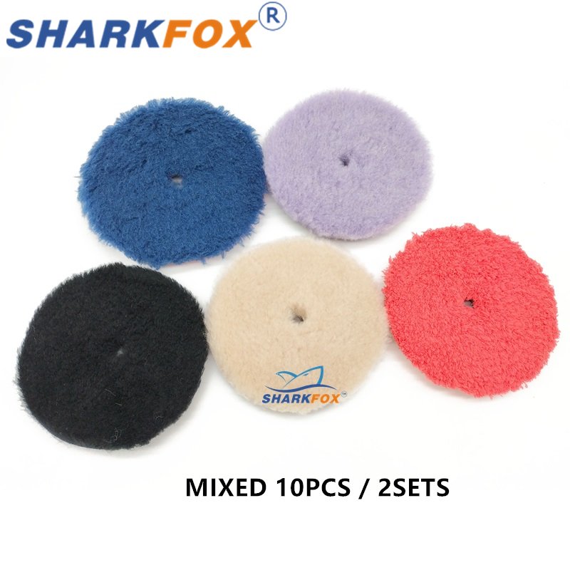 

Шерстяная накладка Sharkfox 5 дюймов/6 дюймов, высокоплотные овечья шерстяная Полировочная Накладка для полировки автомобиля
