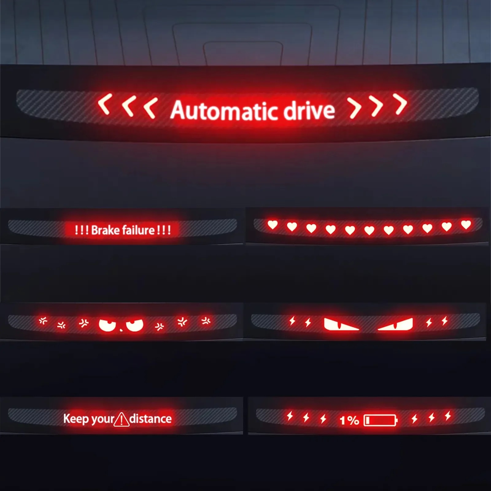 

Индивидуальные Наклейки На Автомобиль Для Хэллоуина Для Модели Tesla 3 Y, Высокомонтируемый Тормоз, Акриловая Проекционная Доска