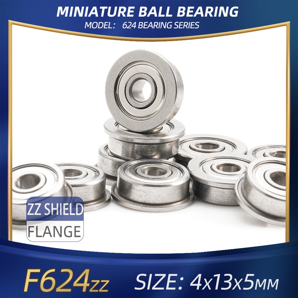 

FUSHI 624 ZZ подшипник 4x13x5 мм 10 шт. 624ZZ RS 2RS фланцевые подшипники наконечника для прочных промышленных двигателей высокая скорость