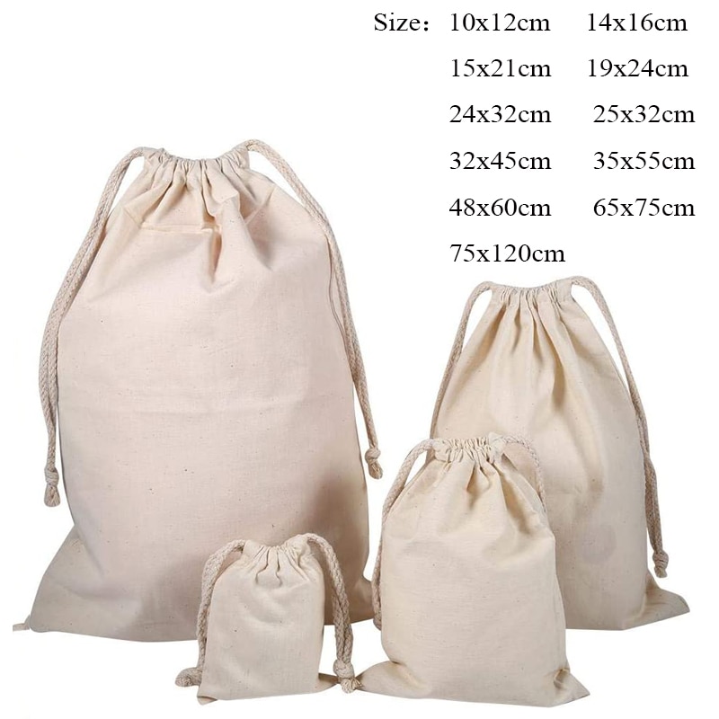 

Хлопковый мешок для белья 75x120 см/65x75 см/48x60 см