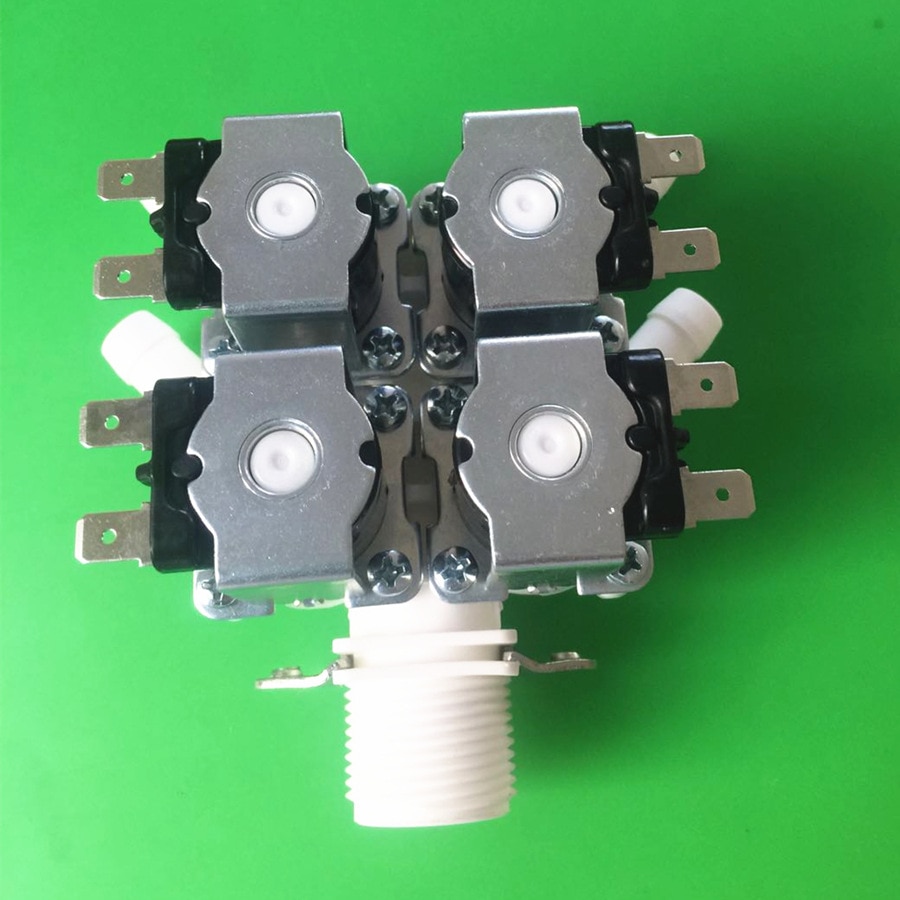 

DN20 DC 12V G3/4 "1 в 4 out пластиковый электромагнитный клапан нормально закрытый водяной слив Электрический Впускной Электромагнит