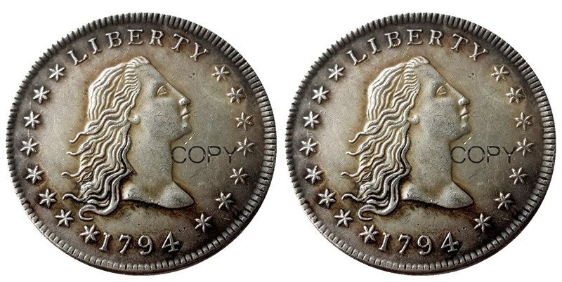 

Серебряная копия монеты США 1794 года YYBCB