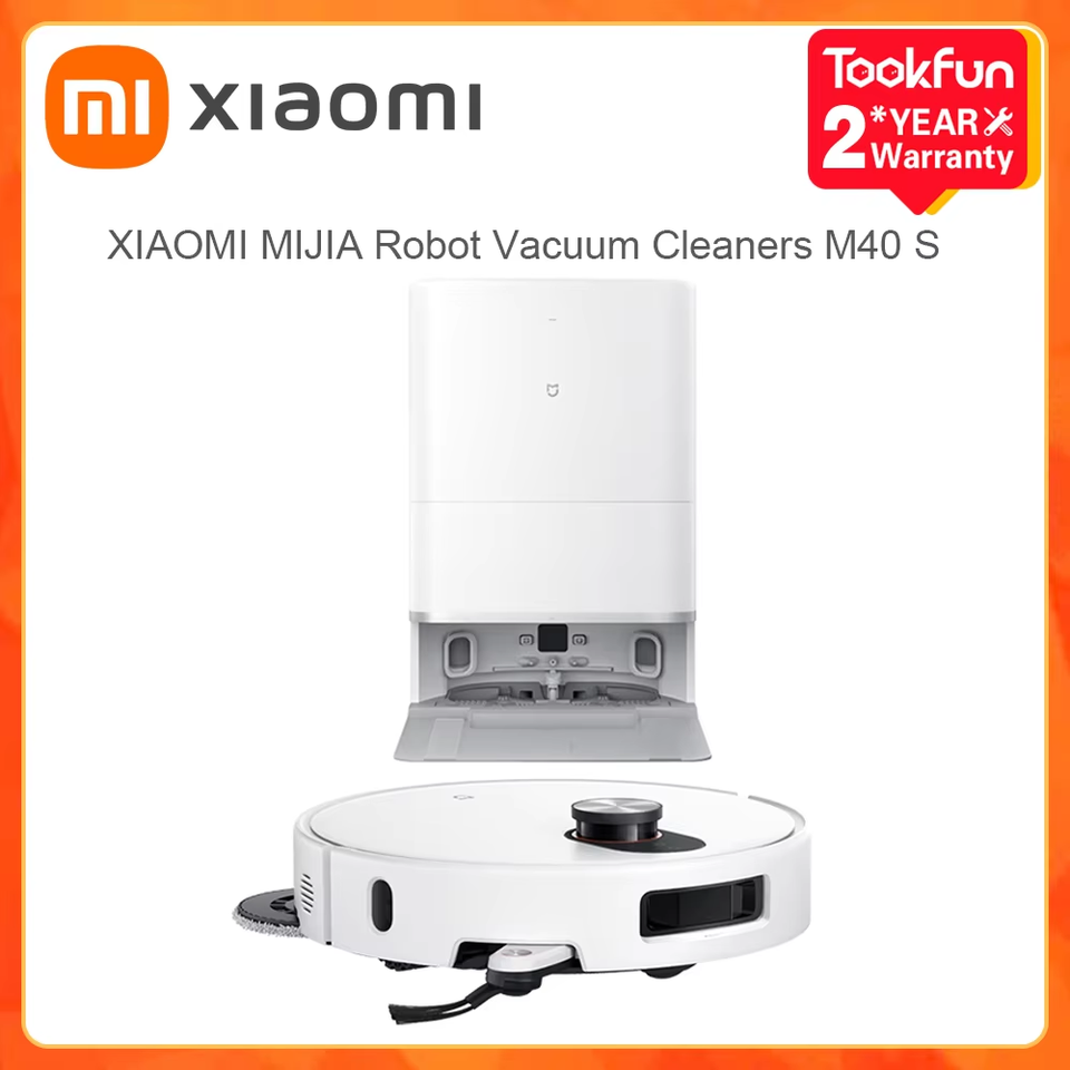 

Робот-пылесос Xiaomi Mijia M40, 55 Вт, беспроводной, влажная уборка, пылесборник