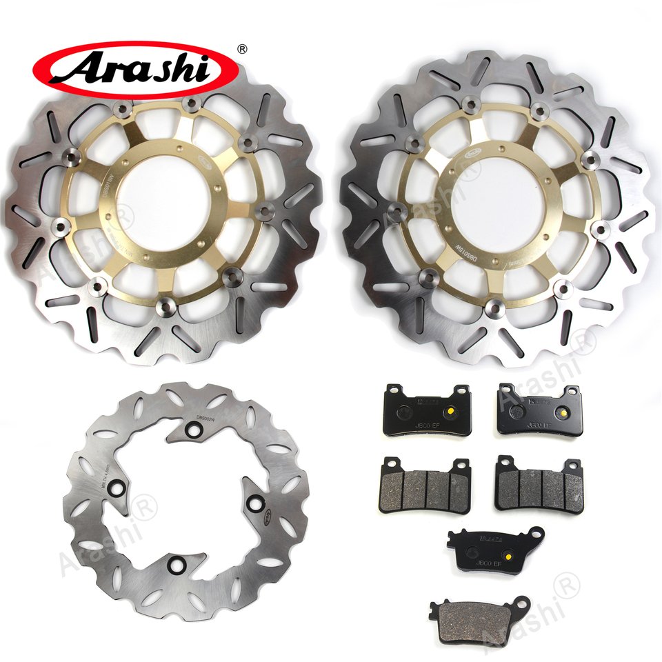 Arashi 1 комплект для HONDA CBR600RR 2007-2014, передние и задние тормозные диски с ЧПУ, тормозная колодка CBR 600 RR 2008 2009 2010 2011 2012 2013
