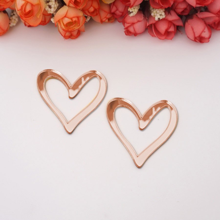 

Зеркальные акриловые сердечки для украшений