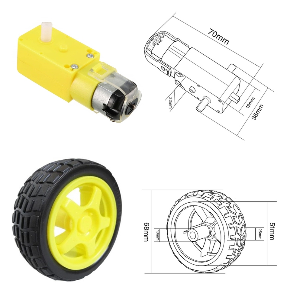 

Робот-редуктор TT Motor для Arduino