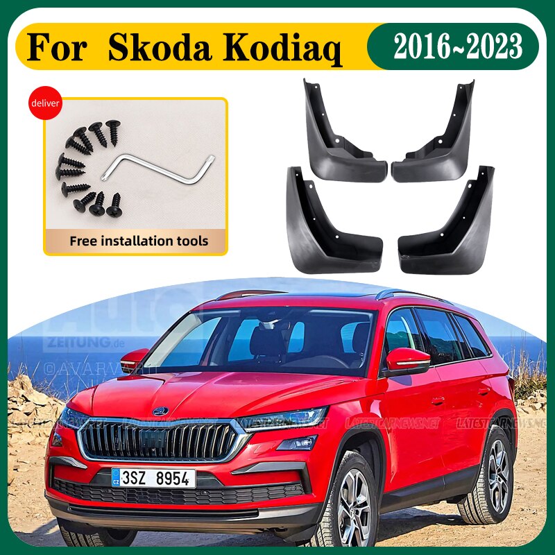 

Аксессуары NS7 2016 ~ 2023 MK1 для Skoda Kodiaq, 4 шт., зеркальные Брызговики, передние и задние кранцы, автомобильные аксессуары, брызговики