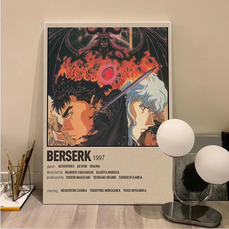 

Японские аниме плакаты Berserk на холсте