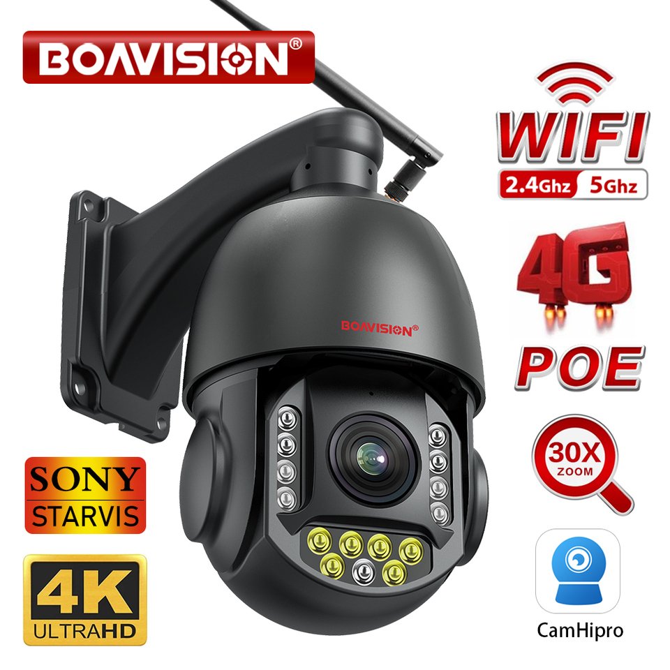 

BOAVISION 4K 8MP PTZ Купольная камера видеонаблюдения