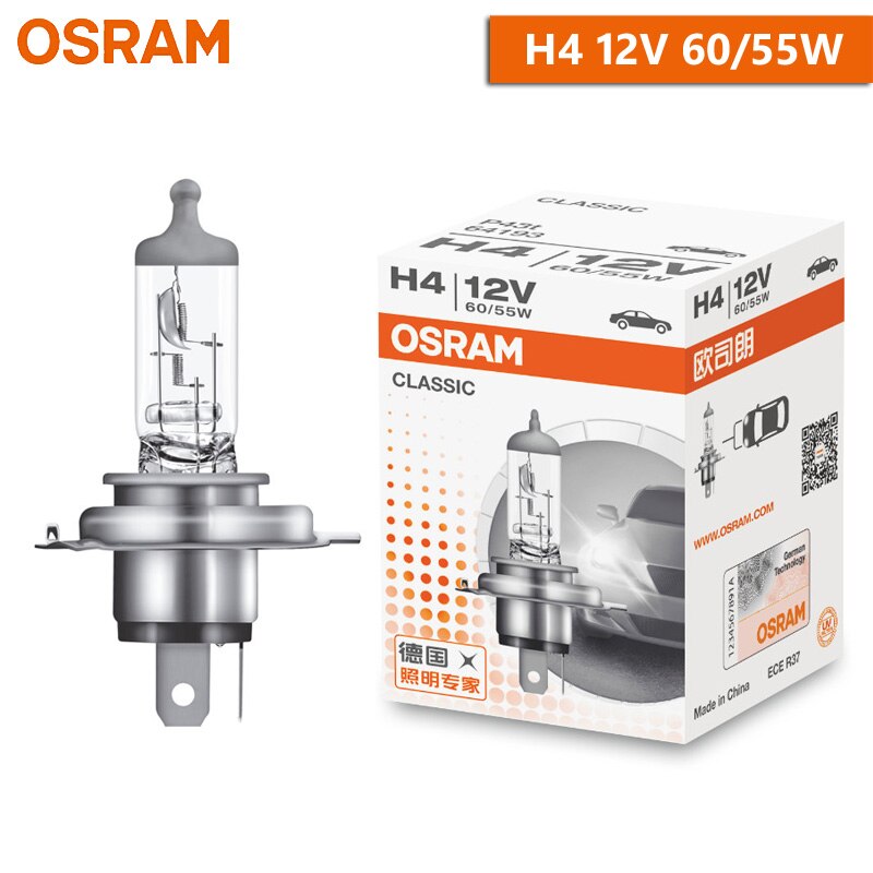 

OSRAM Original H1 H4 H3 H7 12 В 55 Вт 65 Вт 100 Вт Желтая лампа Стандартная лампа 3200K Фара Противотуманная фара Автомобильная галогенная лампа OEM Качество 1X