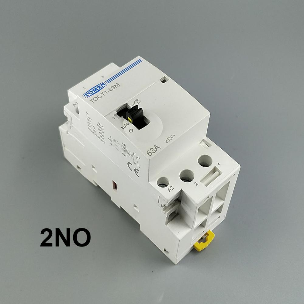 

TOCT1 2P 63A 220 В/230 В 50/60 Гц Din-рейка Бытовой модульный контактор переменного тока с ручным переключателем управления 2НО или 1НО 1НЗ или 2НЗ