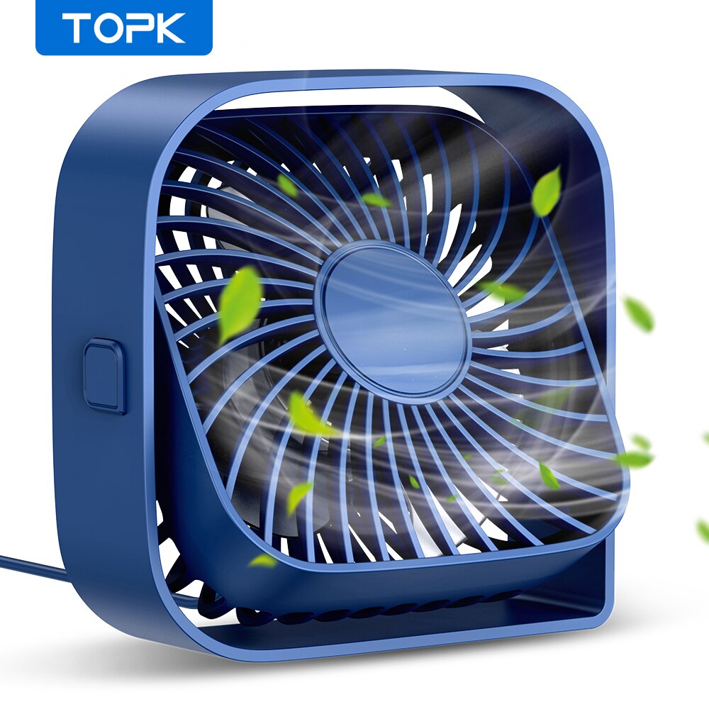 

TOPK Мини-вентилятор USB синего цвета