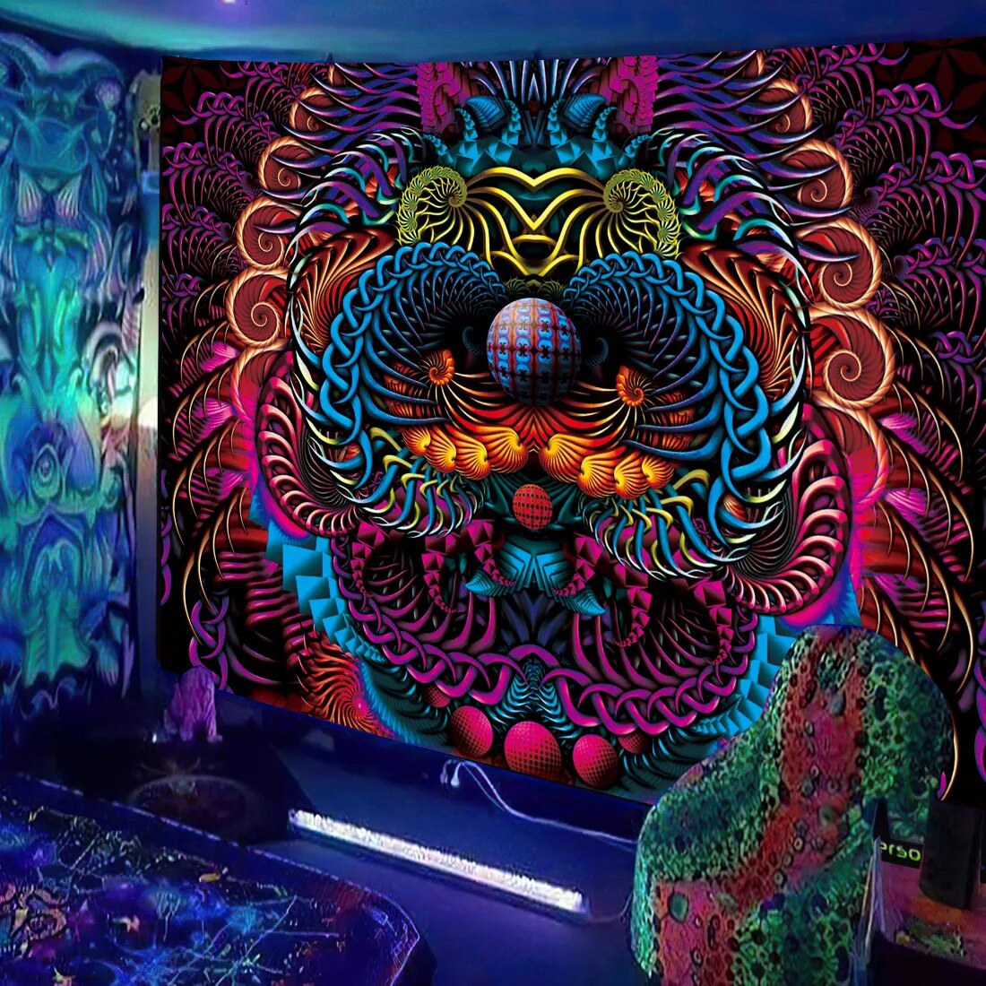 

Психоделический гобелен Black Light 100% Полиэстер