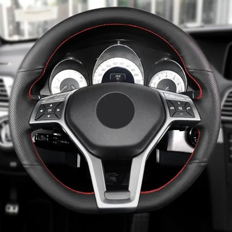 

Кожаная оплетка для Mercedes Benz A45 AMG W176 C63 W204 CLA C117 CLS S-модель 2011-2016