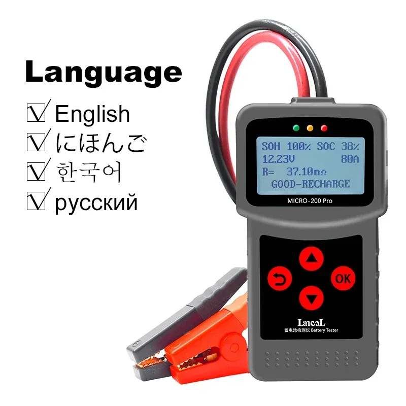 

Тестер емкости аккумулятора Lancol Micro200Pro, 12 В, автомобильный тестер емкости аккумулятора для гаража, мастерской, механические инструменты для авто
