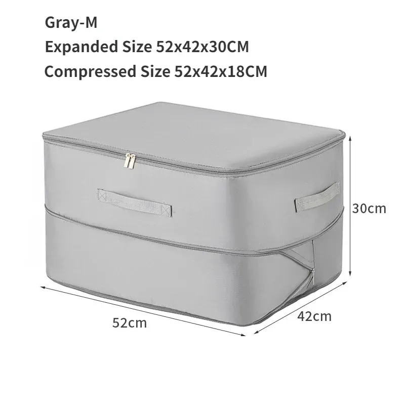

Large Compression Bag Quilt Clothes Closet Cabinet Organizer Storagepouch Ultra Space Saving Self Compression Organizer